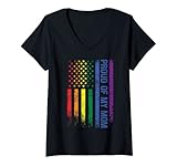 Photo Gallery donna orgoglioso di mia mamma csd pride month lgbt maglietta con collo a v Photo Gallery donna orgoglioso di mia mamma csd pride month lgbt maglietta con collo a v