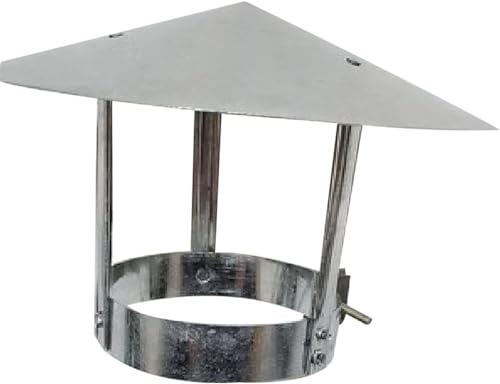 Zanotva Stainless Steel Chimney Cowl Cap Tool, Pipe Rain Cover Protector Cap Ending Roof Cowl for Ducting Ventilation Cap Rain Hat Hood Adjustable (Size : 270mm/10.63in)