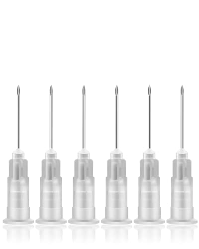 100 Pcs 27G 0.5 Inch Disposable Needle, Luer Lock Individual Package of Injection Syringe Accessories, Dispensing Lab Tools, Suitable for Refilling Liquid, Inks,Plant and Industry