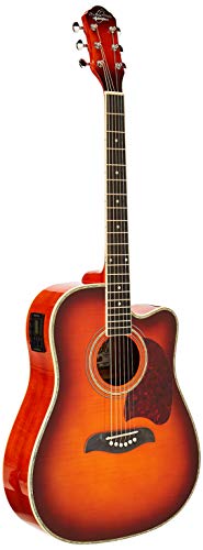 Oscar Schmidt ISOSCOG2CEFFYS Guitarra Electroacustica Og2Cef, Amarillo Flameado Amarillo Flameado