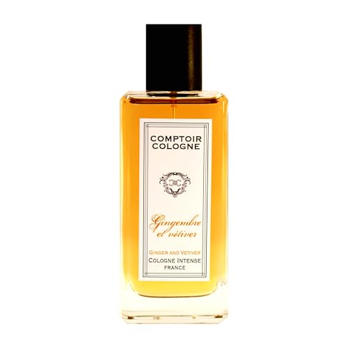 COMPTOIR COLOGNE - Gingembre & Vétiver 100 ml – Eau de Cologne Homme - Gingembre, Vétiver, Notes Boisées – Fraîcheur Épicée & Élégante - Made in France