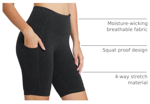 Image of baleaf Women's 8 inch / 5 inch / 3 inch Biker Shorts High Waist Yoga Workout Gym Running Volleyball Spandex Shorts with Pockets