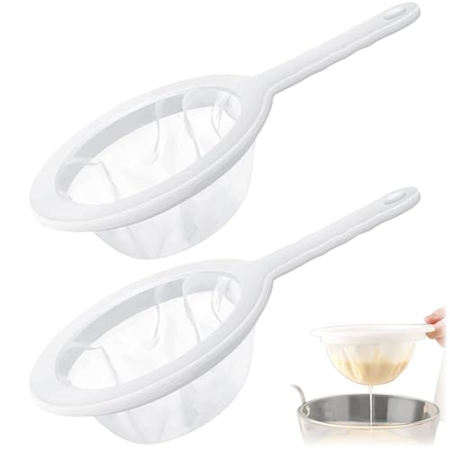 Colino fine, 2 setacci in plastica per filtro kefir, filtro in plastica per succo, latte, caffè