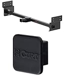 Curt 13703 22272 Adjustable RV Trailer Hitch with 2 Inch Receiver and Rubber Hitch Tube Cover Bundle