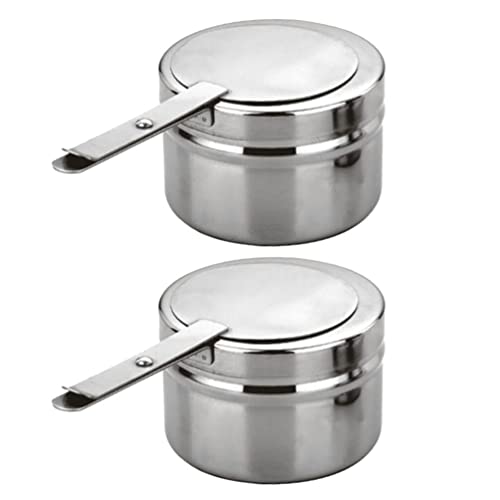 SOLUSTRE 2 Unidades Combustível De Fondue Aço Inoxidável Suporte De Combustível De Buffet De Aço Irr