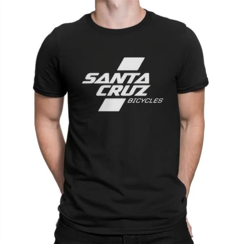 Men T-Shirt Bike Novelty Pure Cotton Tee Shirt Short Sleeve Santa Bike Cruz T Shirt Round Neck Tops