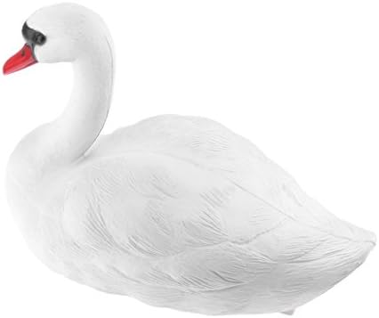 Sharplace Full Size White Swan Decoy for Hunting &Fishing Floating Swan Bird Scarecrow