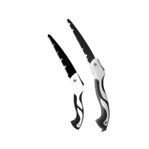 【大小2本セット】折りたたみ式 のこぎり コンパクト収納 TPR滑り止めハンドル セキュリティロック付き 錆防止 アウトドア DIY 庭木剪定 軽量 携帯便利 木工 大工 日曜大工 防災グッズ