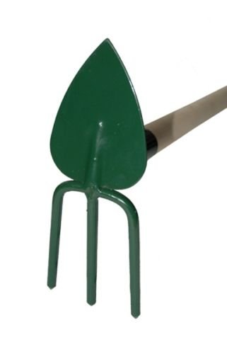 Hoe Double Hoe Garden Hoe Grubber Rake Heart Shape with Handle 80 cm
