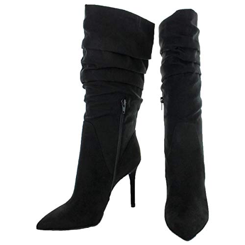Jessica Simpson Women's Lyndy2 Slouchy Mid-Calf Heeled Boots Black Size 10 #TOP2