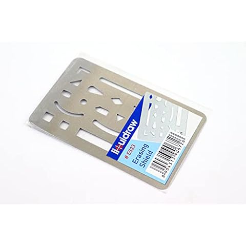 Liquidraw Erasing Shield Stainless Steel Craft Drawing Drafting Eraser Tool Template Ruler Cover