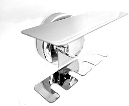 Toothbrush Holder Jewelry Toothpaste Razor Organizer Suction Cup, Mirror, Tile, Wall Mounted, Gift for Bathroom Shower, Does NOT Fall Bathroom Accessories