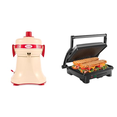Turmix: Extractor de Jugos y Exprimidor de Cítricos 440W + Chefman Parrilla Panini Prensa Gourmet Sándwich 4 Rebanadas Bundle