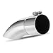2.5 Inch Inlet Turn Down Exhaust Tip, AUTOSAVER88 2.5"x2.5"x9" Stainless Steel Turn Down Pipe Exhaust Tip, Clamp On Design.