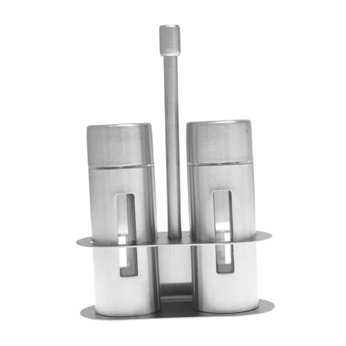 BRIGHTFUFU Stainless Steel Bottles 3-piece Set Glass Easy to Fill Non-slip Design for Bbq Kitchen and Picnic