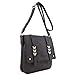 ALYSSA Double Compartment Large Flapover Crossbody Bag (Charcoal Grey)