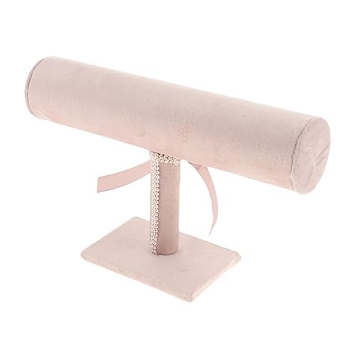 Holibanna Bracelet Display Holder Bangle Storage Single Tier T-bar Stand Towers Necklace Jewelry Holder for Jewelry Wrist Watch Organization Pink