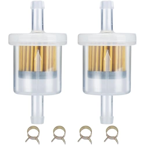 Panari 1/4 Inline Fuel Filter Kit for Brigs and Straton 691035 493629 for Kawasaki 49019-7001 49019-0027 Kohler 2505007S 2505021S Craftsman Toro Lawnmower Ffuel Filter Parts