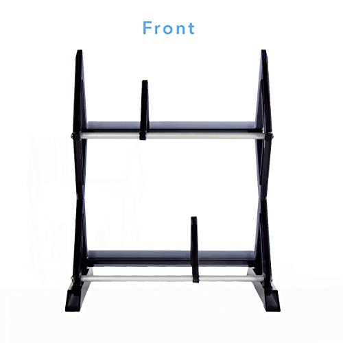 Atlantic Mitsu 2-Tier Media Rack - Holds 52 CDs or 36 DVD/BluRay/Games in Clear Smoke Finish