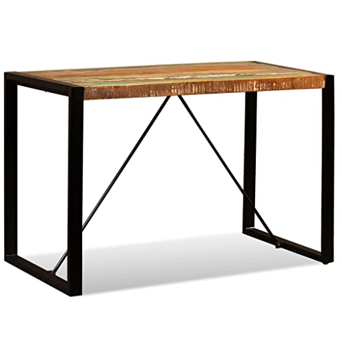 Table à manger en bois vieilli stable et robuste pour petit espace - 6