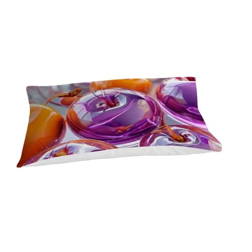 Parure de lit pommes colorées imprimé 3D housse de couette single