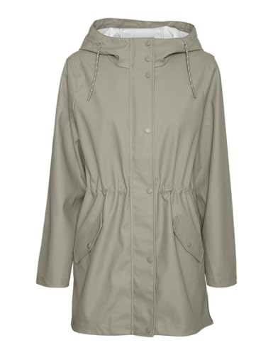 VERO MODA Damen Vmmalou Coated Jacket Noos Kurzjacke, Abbey Stone, M