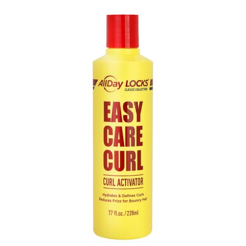 AllDay Locks Classic Easy Care Curl Activator - Activator Product for Curly Hair, Defines & Moisturizes Strands, Milky Cream Product for Men and Women, Easy Curling and Styling - 7.7 oz Bottle