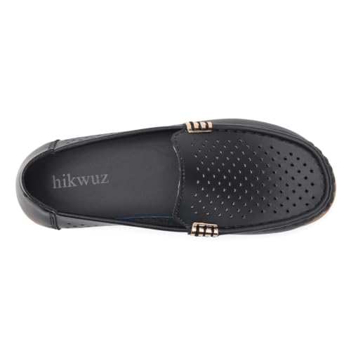Image of Women's Comfortable & Lightweight Leather Loafers Slip-Ons Driving Walking Mocs Boat Shoes Cute Business Casual Dress Shoes Work Flats for Women