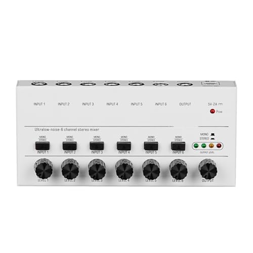 Mélangeur audio stéréo compact et silencieux table de mixage USB pour un son net sans interférence