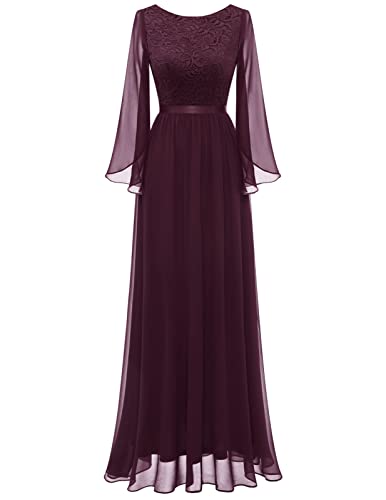 DRESSTELLS Brautjungfernkleider Kleider Damen Festlich Elegant Abendkleid...