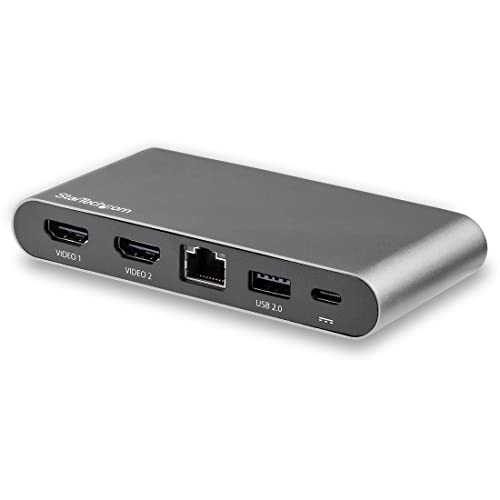 StarTech.com USB C Multiport Adapter, 2x 4K Monitor Dock, 2x USB-A, 100W PD, GbE Port - Replaced by...