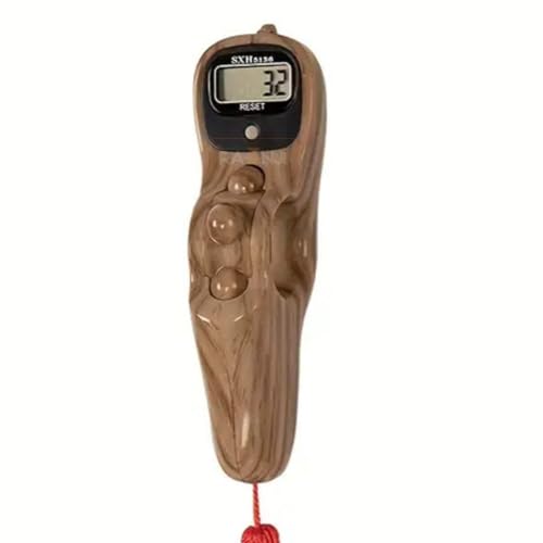 Image of 1 Pcs Mantra Jaap Mala Digital Counter Tally Counting Machine Finger Portable Hand Mini Ring Tasbih Misbaha -Different Use Naam Mantra Jaap Umpire (Light-Wooden)