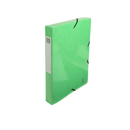 Boîte à élastique IDERAMA, carte lustrée, dos de 40, coloris vert anis - Lot de 8