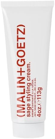MALIN+GOETZ Sage Styling Cream | Flexible Hold Styling Cream for All Hair Types | Adds Shine, Definition + Volume | Tames Frizz + Flyaways | Nourishing Formula | Cruelty-Free (1 Fl Oz / 4 Fl Oz)