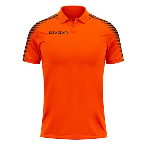 GIVOVA Polo Club camisa de treino, laranja fluo/Noir, L unissexo, laranja-fluo/noir, L