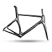 Telaio per Bici da Strada T800 Carbon Telaio per Bicicletta da Ciclismo Super Leggero 1200g Telaio da Corsa Meccanico in Carbonio,54cm