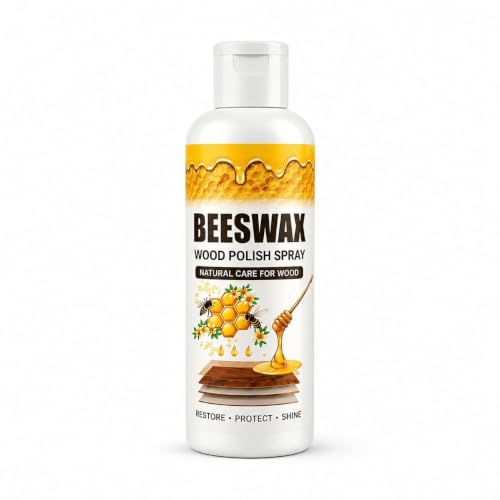 Image of Beeswax Furniture Polish Spray 100ml | Natural Wood Polish & Cleaner | Restores Shine, Protects & Conditions Wooden Furniture | For Tables, Chairs, Doors, Cabinets, Floors (Pack Of 1)