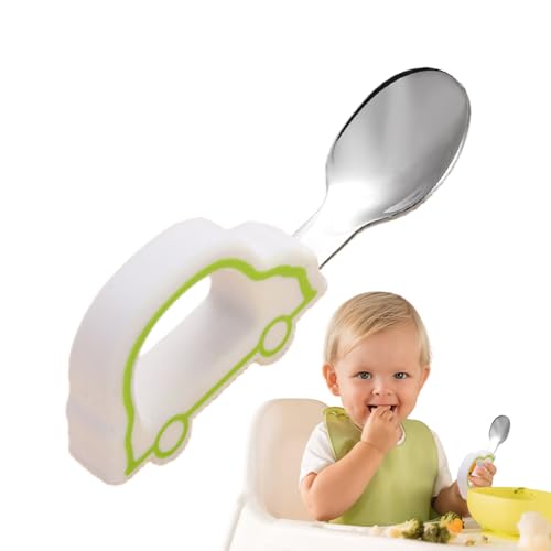 Genérico Cuchara para bebé – Utensilios de aprendizaje para comer autonomía – Diseño ergonómico para comida versátil para adultos comidas familiares