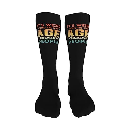 Being The Same Age As Old People Knee High Socks For Women Long Tube Socks Athletic Compression Socks Unisex High Socks Girls3