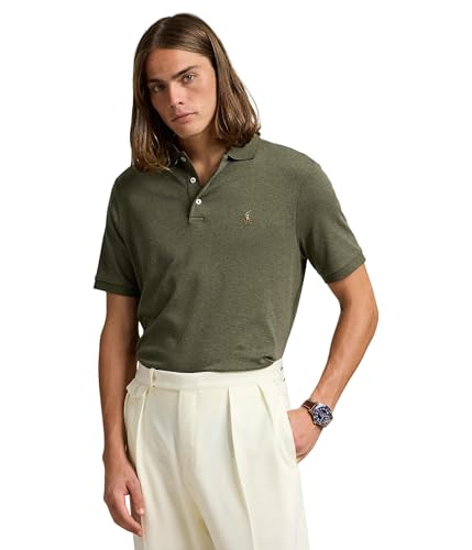 Polo Ralph Lauren Men's Short Sleeve Solid Kc Soft Touch-Classic, Service Green Heather, S