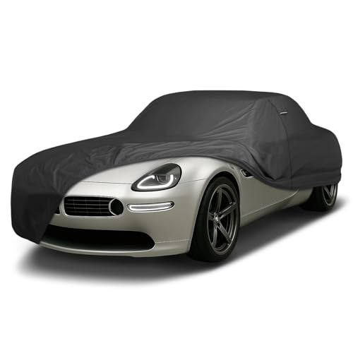Image of iCarCover Premium Custom Car Cover for 2000-2003 BMW Z8 Heavy Duty Waterproof All Weather Rain Snow UV Sun Protector Custom Fit Full Exterior Indoor Outdoor Protection Car Cover (Black)