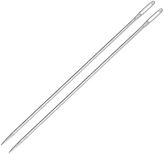 sourcing map Long Straight Sewing Needles Embroidery Beading Needles Stainless Steel 5.91 Inch 20Pcs