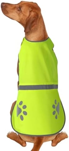 Reflective Dog Vest for Safety – High Visibility Fluorescent Pet Vest Lightweight Jacket Dog Clothes Reflective Dog Harness for Night Walking Hunting Camping (Neon Green, X-Large)