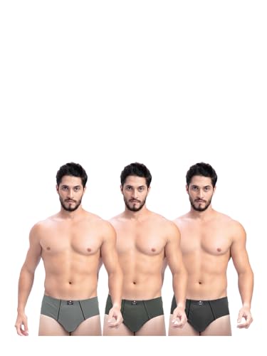 Image of Milton Mens Pure Cotton Solid Briefs with Inner Elastic|Premium Soft Breathable Underwear for Men|Comfort-Fit Waistband for All-Day Wear|Multi-Color, Color Name May Vary as per Availability|Pack of 3