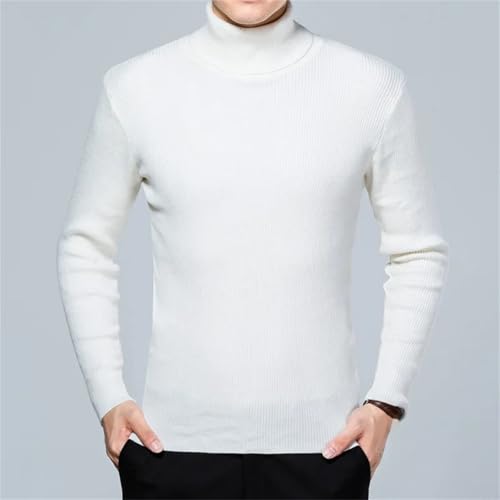 Men's Turtleneck Pullover Sweater Solid Slim Fit Long Sleeve Ribbing Knitted Sweaters4