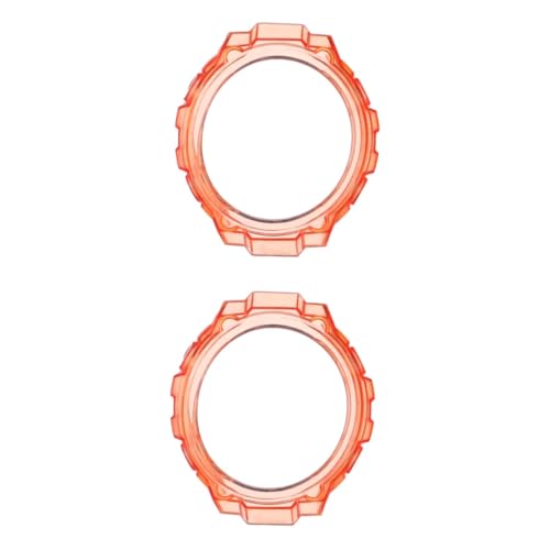UPKOCH 2piezas Funda Protectora Ultra Fina TPU Naranja para Reloj Inteligente Diseño Ligero y Acceso Completo Carcasa Transparente para Mejorar Tu Estilo