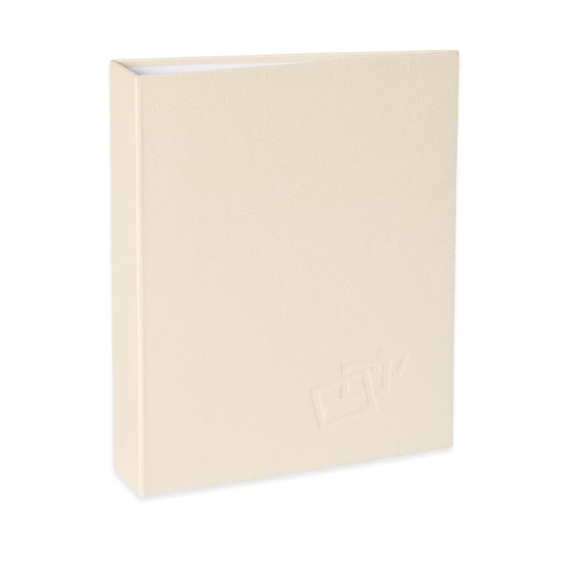 Álbum de fotos Ical, encadernação tradicional, para 60 fotos 10x15cm - envelope plástico transparente - linha Cores - modelo marfim texturizado - 169