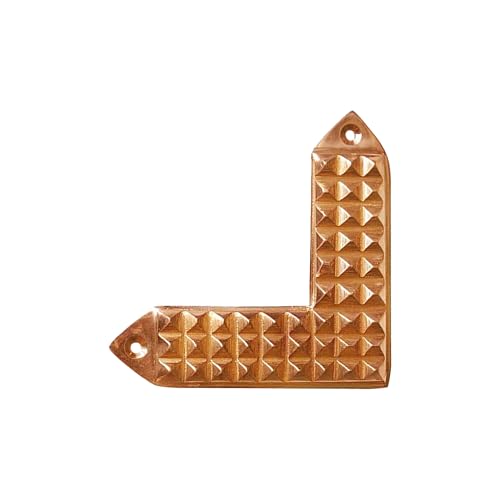 Image of Vastu Copper L Shape Pyramid Strip |Size-3.5Inch |Weight- 112gm Approx | Vastu Remedy Tool |Angle Strip with Pyramid Design for Correcting Corner | Home & Spritual Decor | Pack of 1