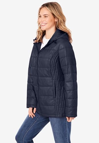 Woman Within Plus Size Packable Puffer Jacket3