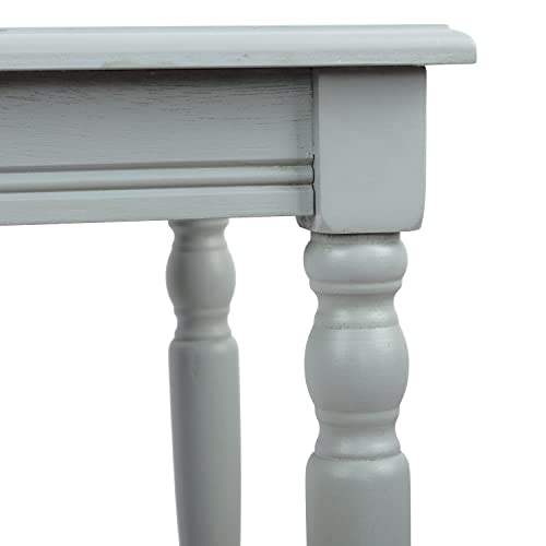 Decor Therapy Simplify Wood Accent Storage Shelf End Table, 24 X 19.5 X 15.75, Antique Artic Blue #TOP6